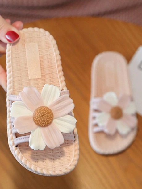 Kids Shoes By Liv & Mia | Cute Daisy Straw Slides | Mia Belle Girls