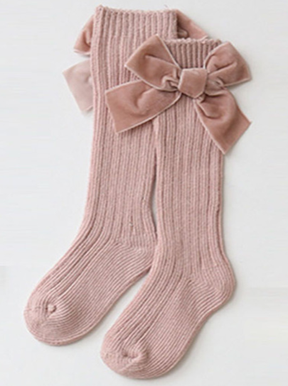 Girls A Little Velvet Bow Socks