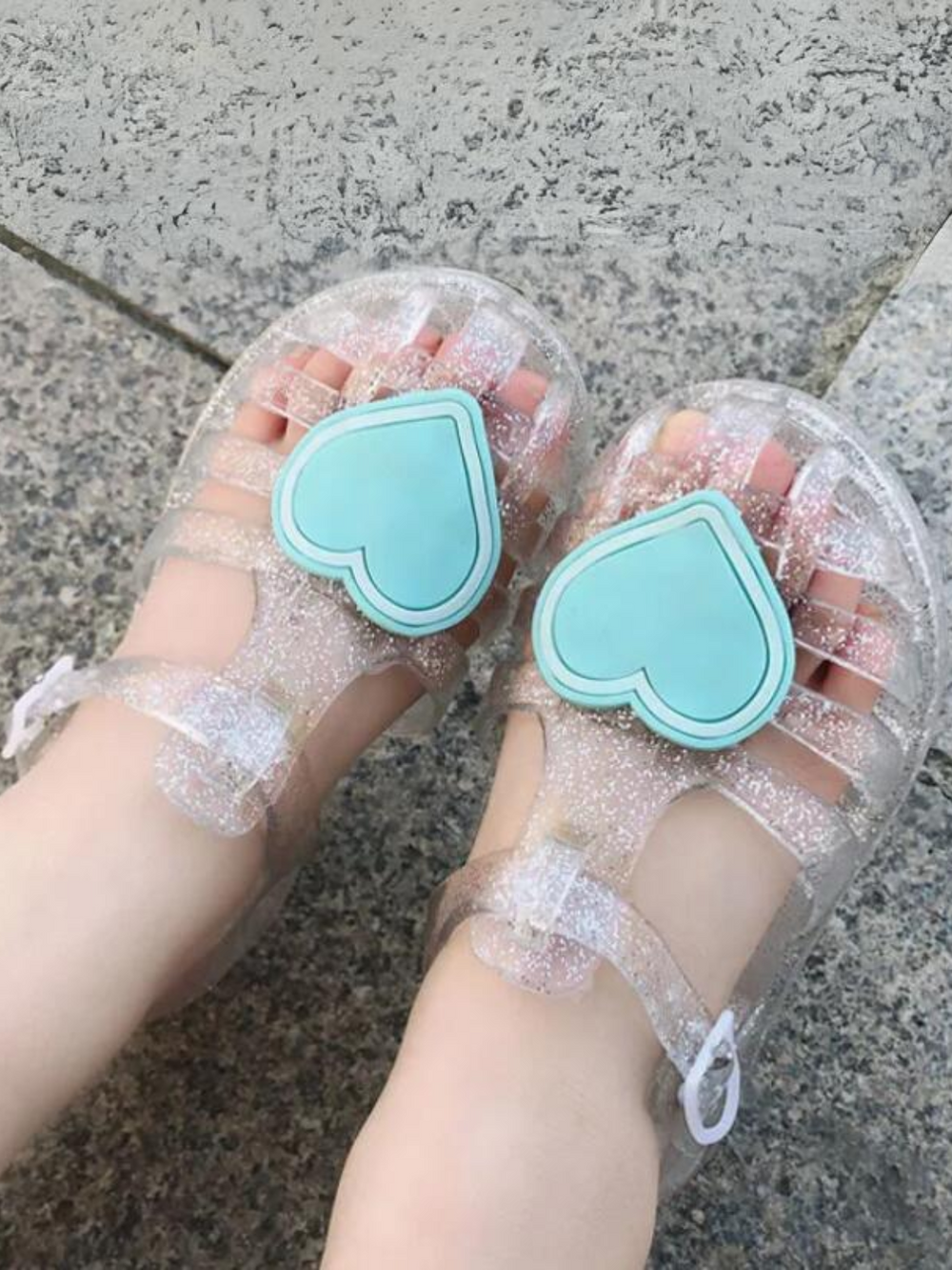 Girls Jelly Heart Sandals | Mia Belle Girls Shoes by Liv And Mia