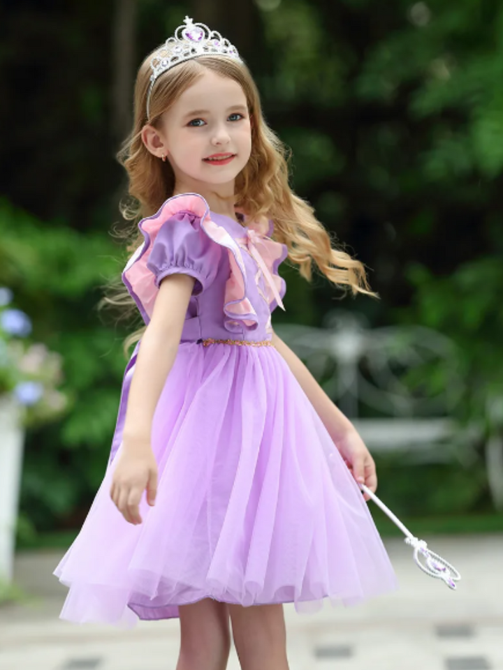 Mia Belle Girls Purple Tutu Dress | Girls Princess Dresses