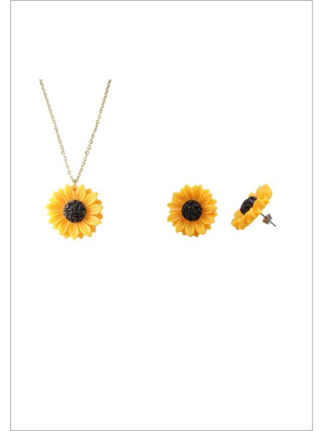 Mia Belle Girls Sunflower Earrings & Necklace Set | Girls Accessories