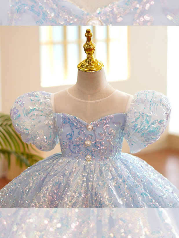 Mia Belle Girls Sequin Cupcake Princess Dress | Girls Formal Dress 