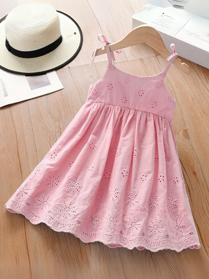 Mia Belle Girls Summer Eyelet Dress | Girls Summer Dresses