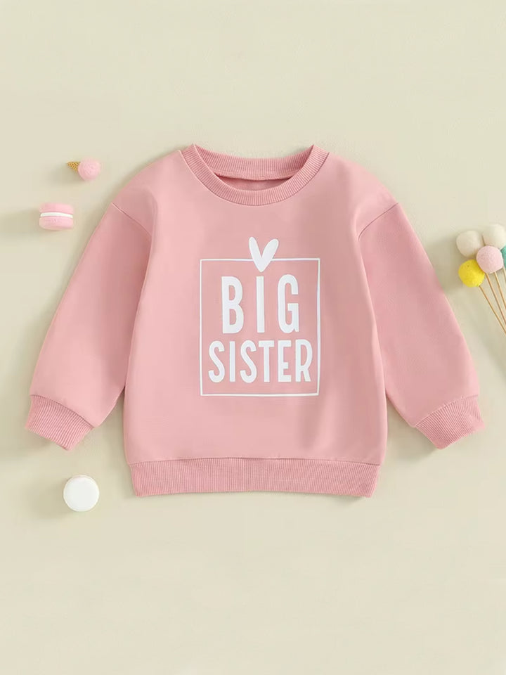 Girls Long Sleeve "BIG SISTER" Sweatshirt