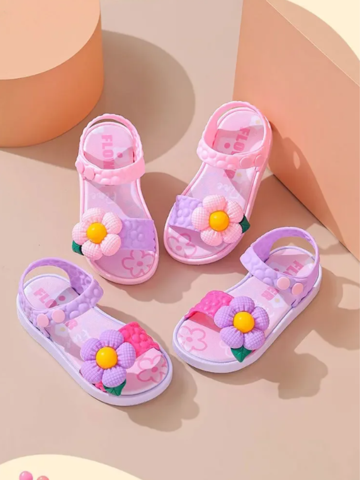 Girls Sunshine Blossom Jelly Sandals By Liv and Mia