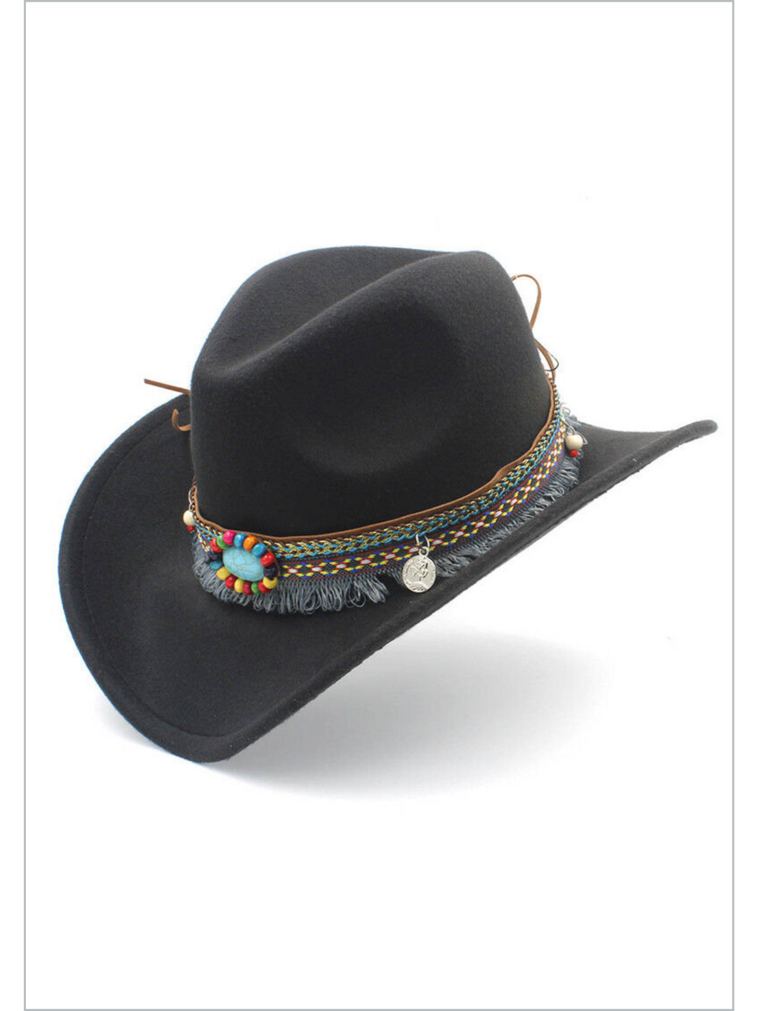 Kids Clothing Accessories | Little Girls Beaded Brim Cowboy Hat