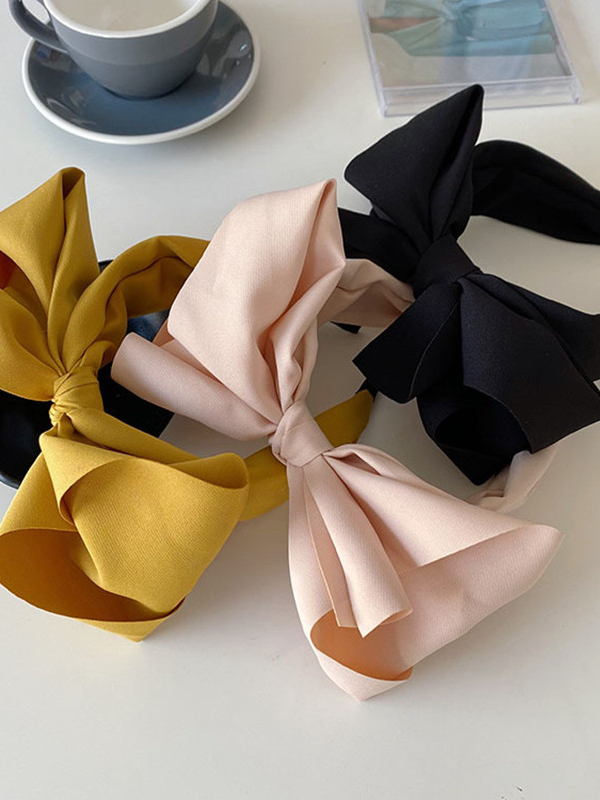 Little Girls Accessories | Silk Big Bow Headband - Mia Belle Girls 