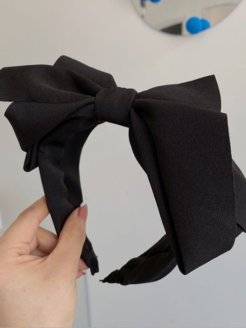 Little Girls Accessories | Silk Big Bow Headband - Mia Belle Girls 