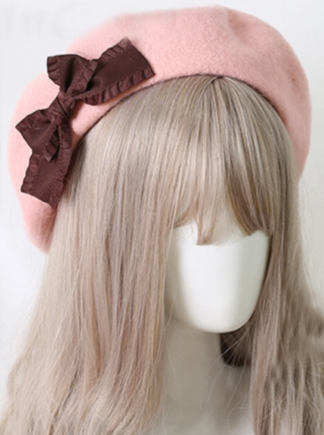 Girls Parisian Double Bow Beret