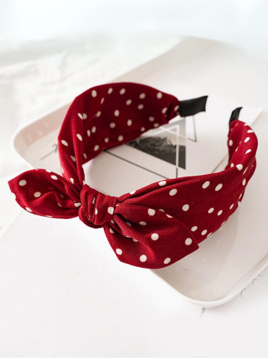 Mia Belle Girls Red Polka Dot Headband | Girls Accessories