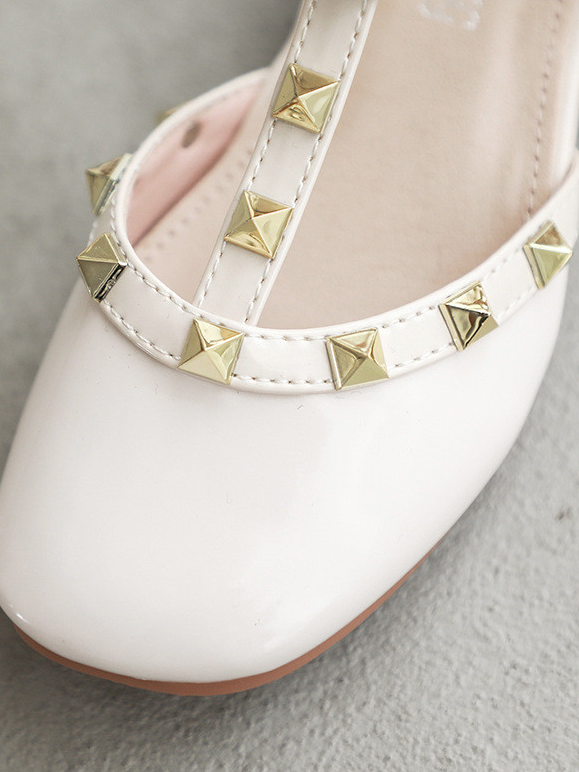 Shoes By Liv & Mia | Studded Ankle Strap Flats - Mia Belle Girls