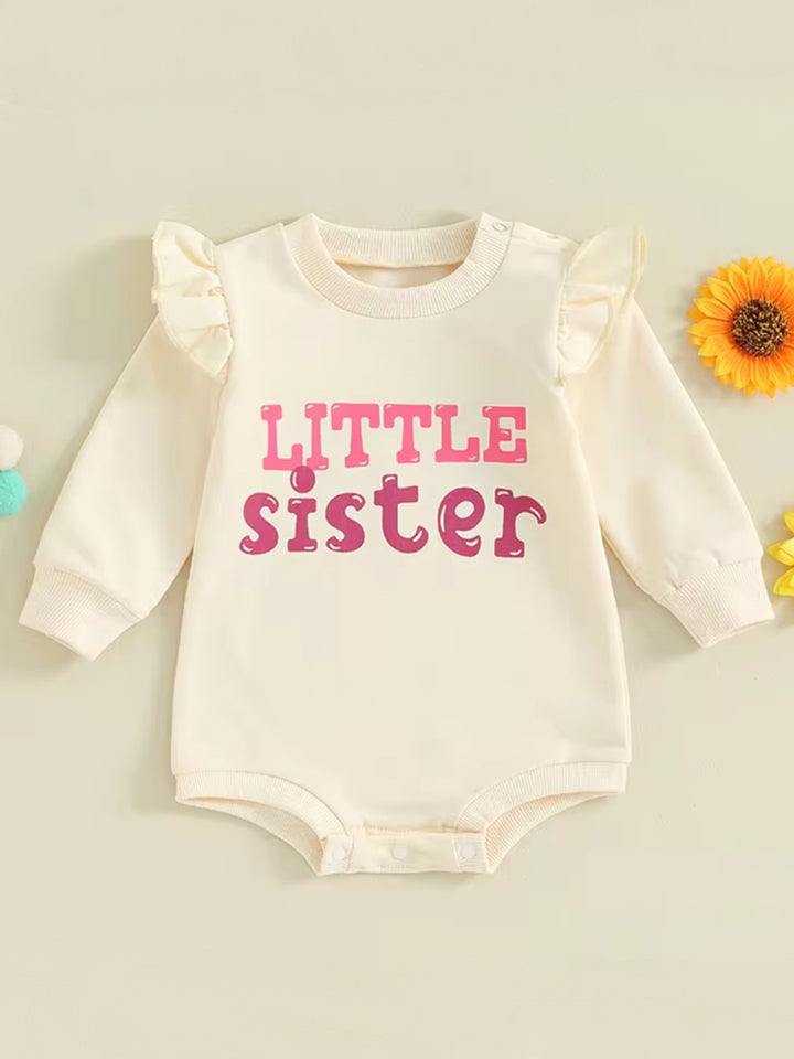 Little Sister Matching Ruffles Long Sleeve Sweatshirt