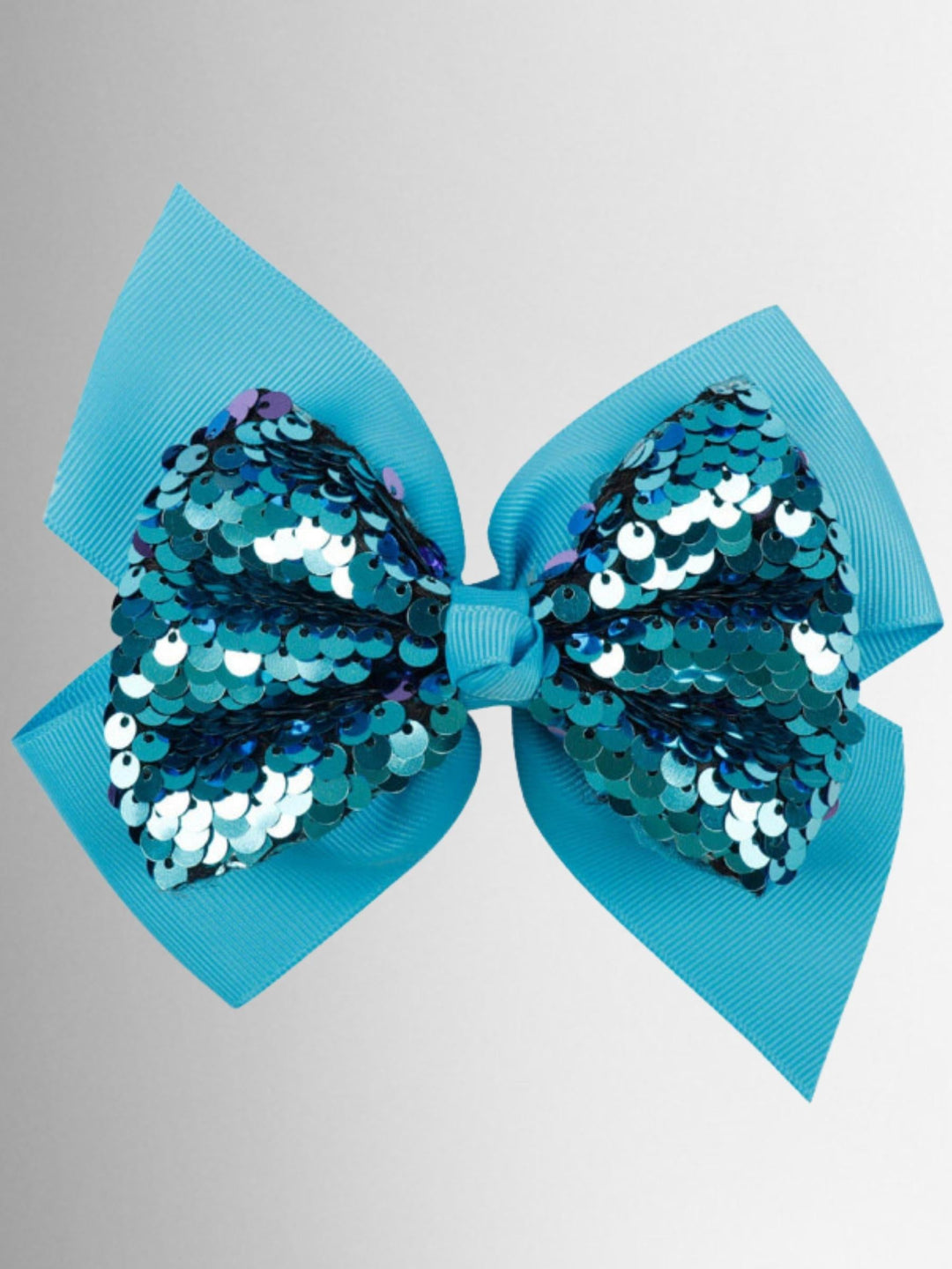 Girls 5" Sequined Bow Hair Clip (8 Color Options)