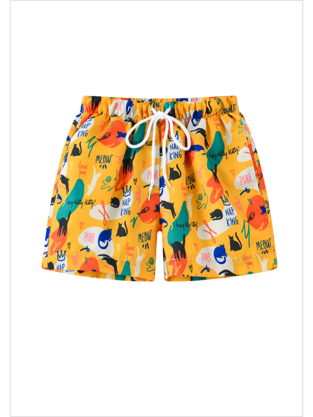 Boys Multicolor Swim Trunks | Mia Belle Girls Summer Outfits