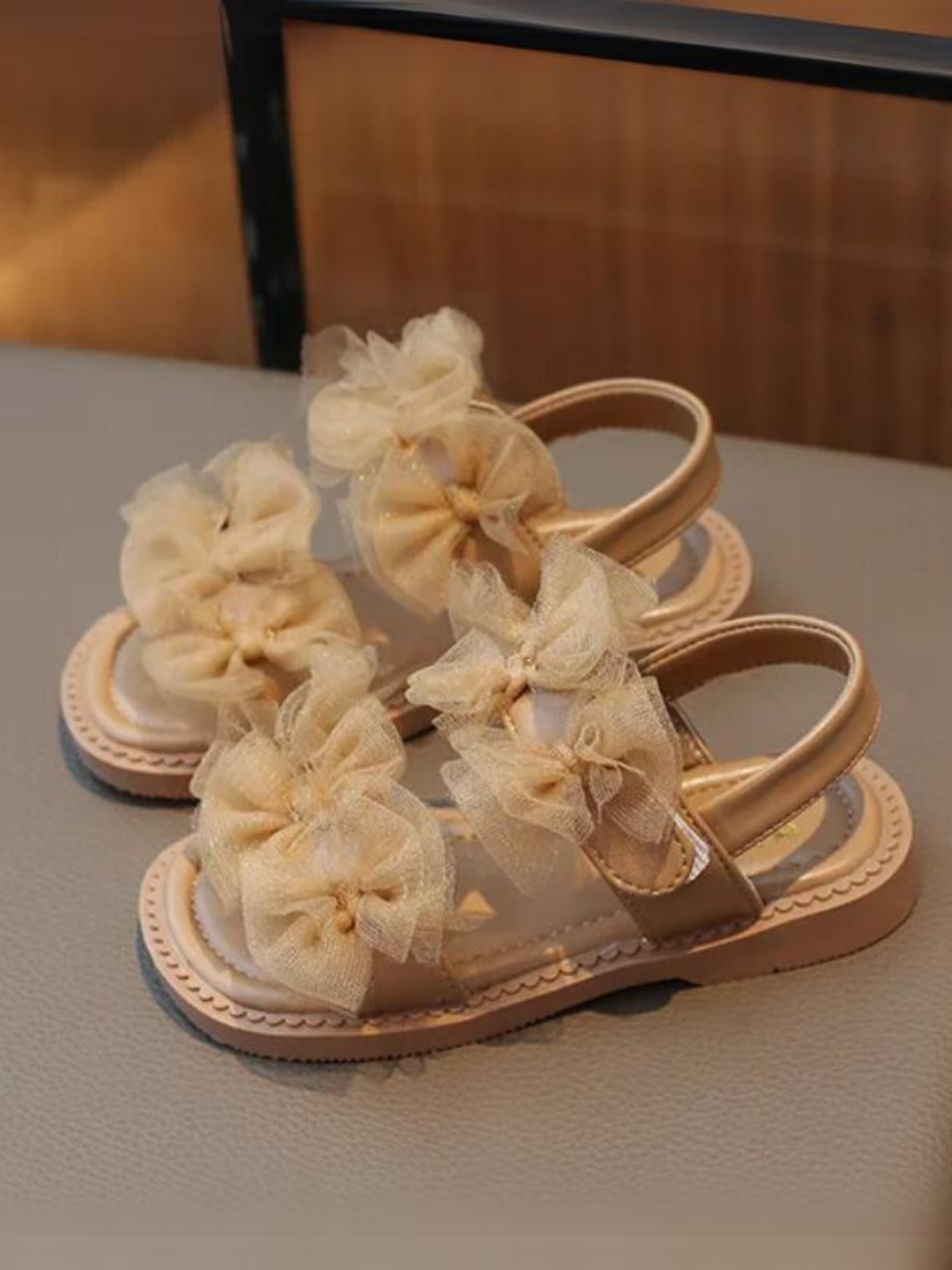 Summer Whispers Sandals with Delicate Floral Detail By Liv and Mia