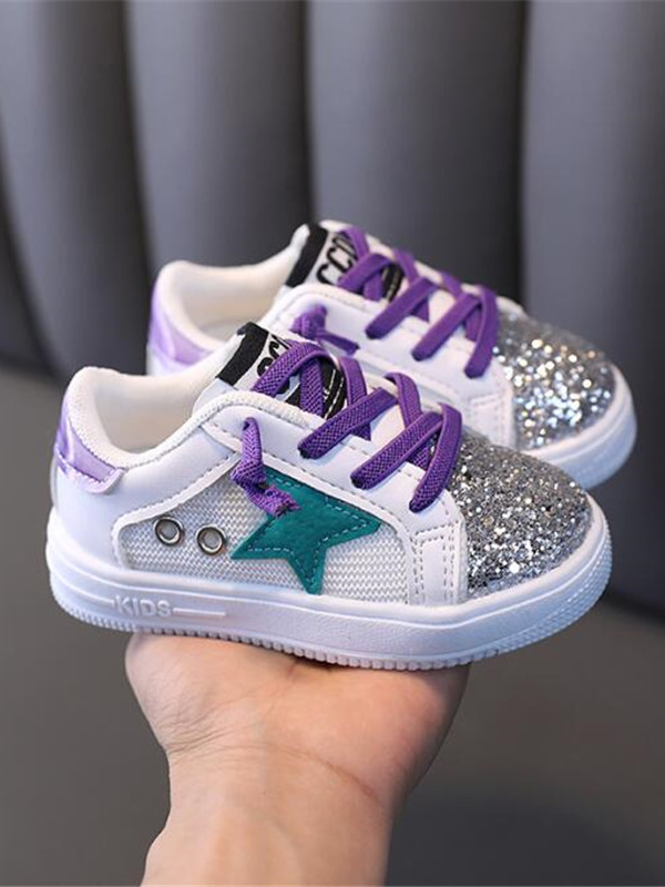 Back To School Shoes | Glitter Star Low Top Sneakers | Mia Belle Girls