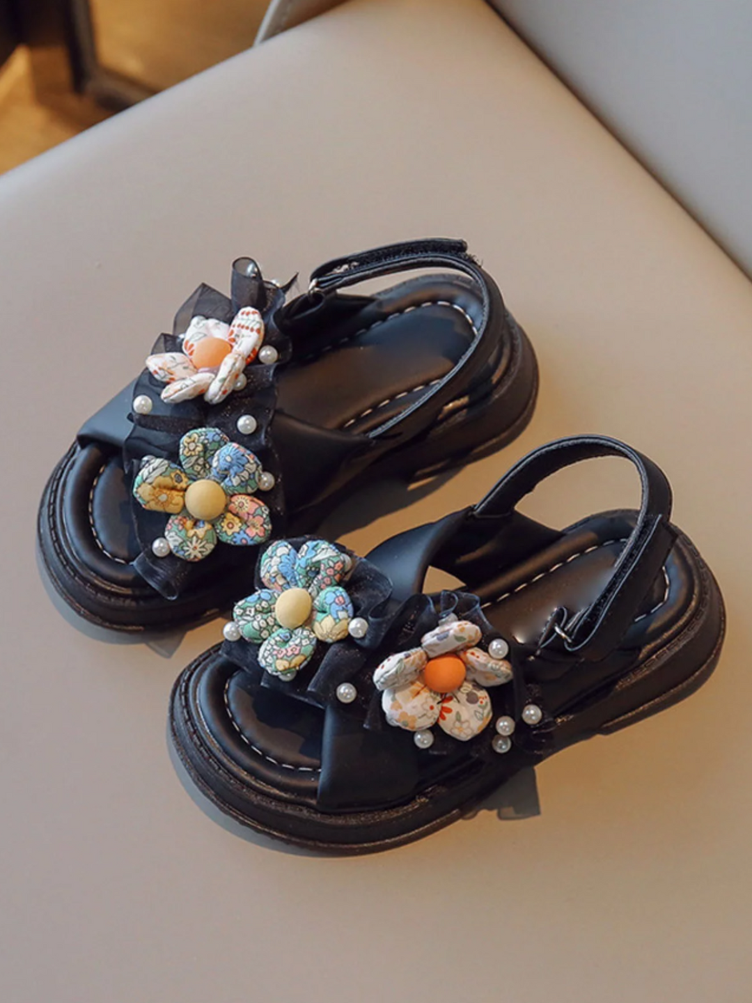 Girls Blossom Beauty Floral Sandals By Liv and Mia