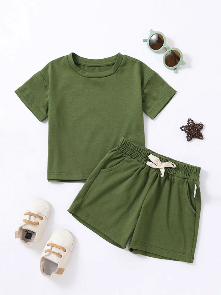 Boys Sporty Short Set | Mia Belle Girls Spring Outfits