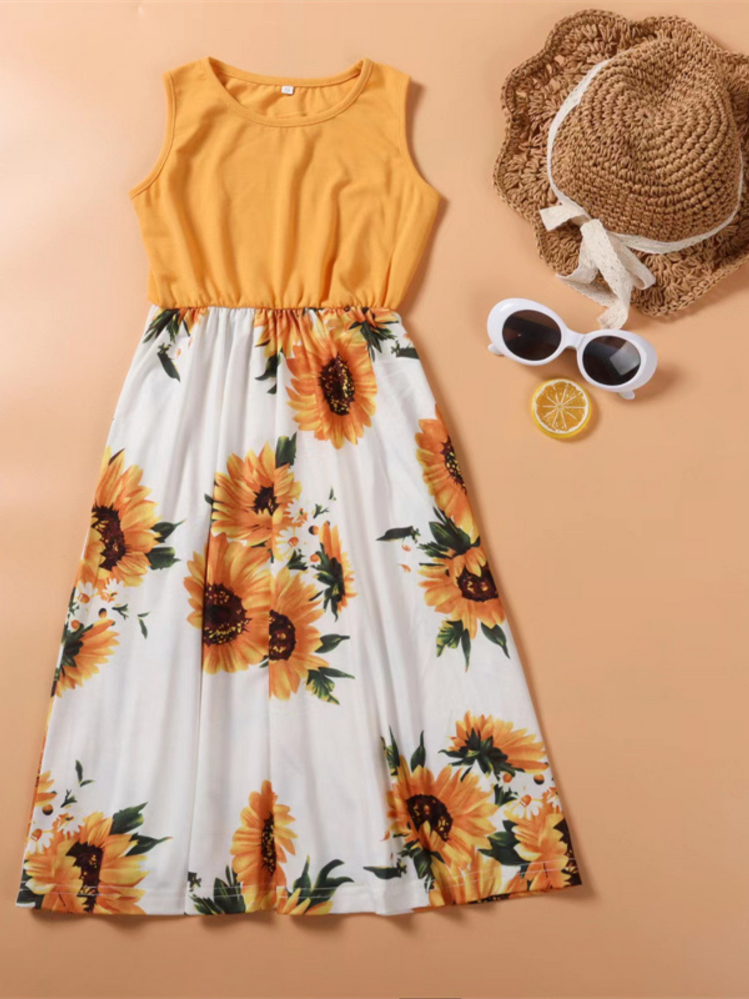 Mommy and me sunflower dresses best sale