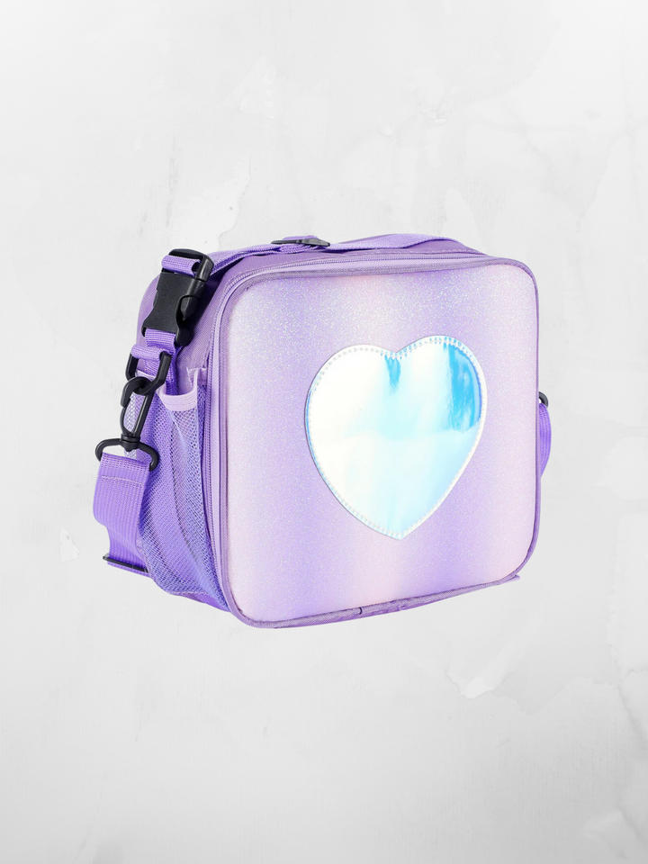 Holographic Heart - Cute and Spacious with Adjustable Strap Lunch Bag