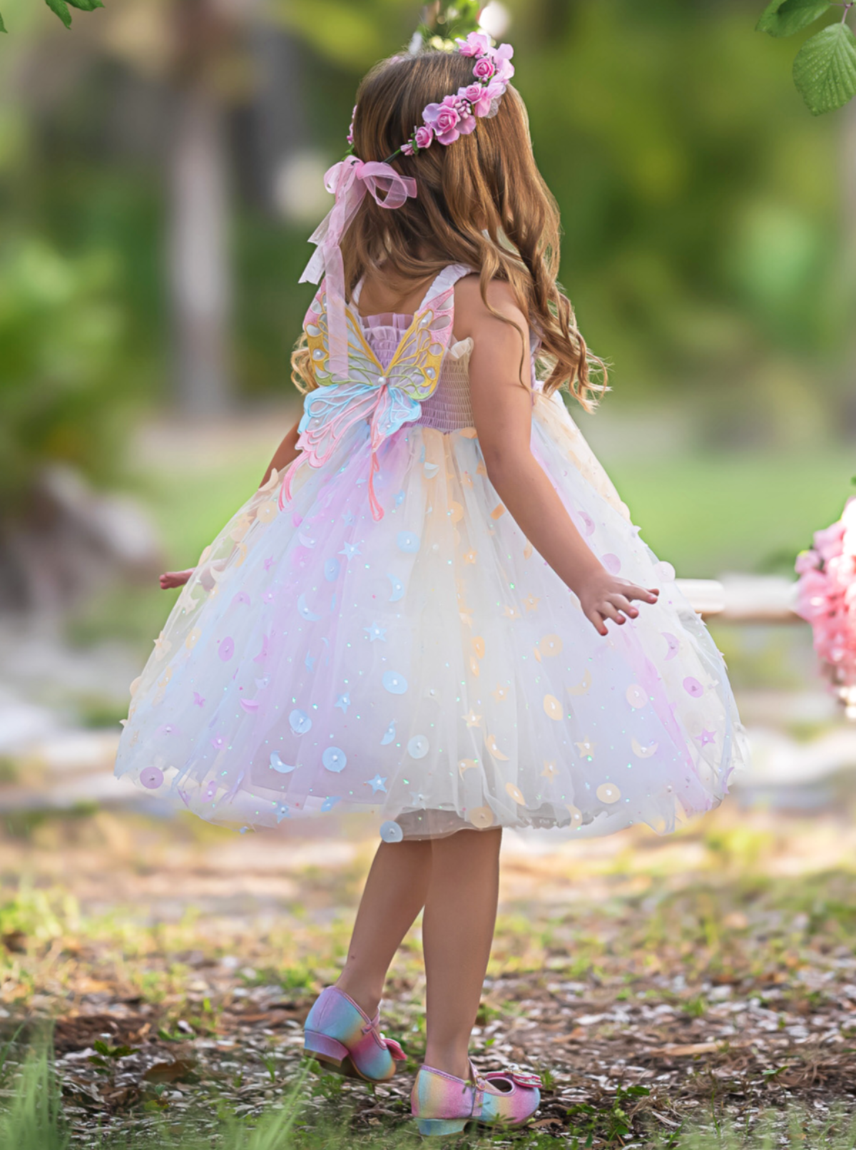 Queen Rainbow Butterfly Smocked Dress – Mia Belle Girls