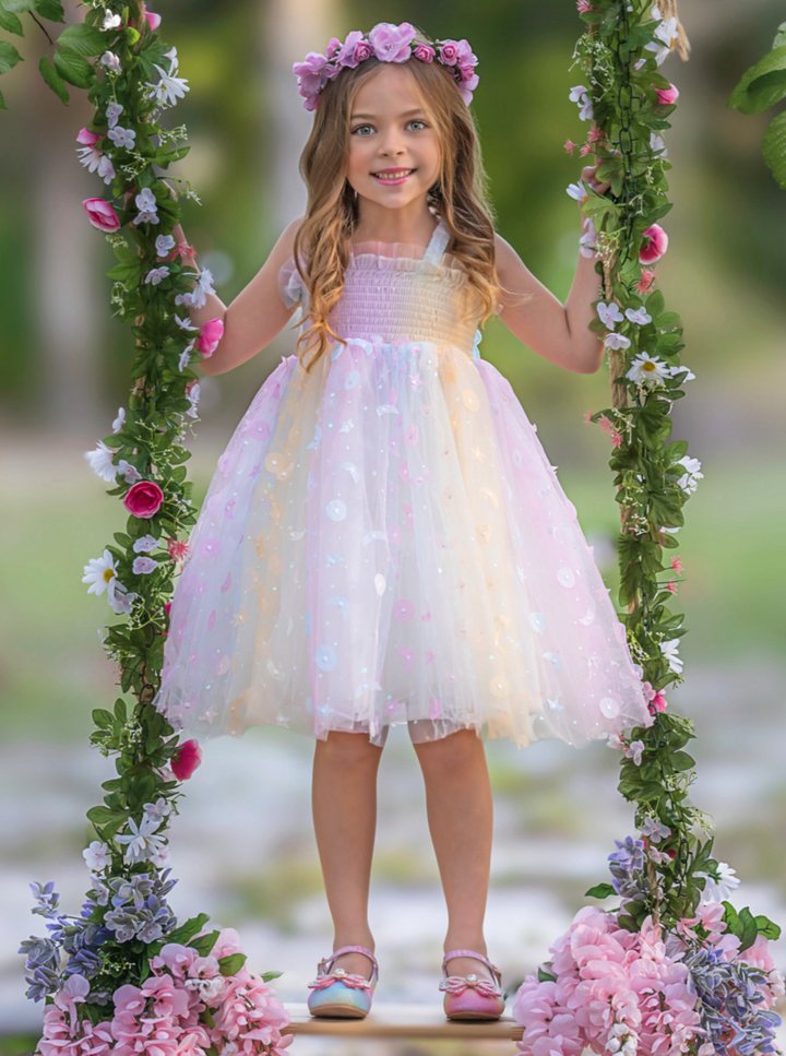 Girls Summer Dresses | Butterfly Wing Smocked Dress | Mia Belle Girls