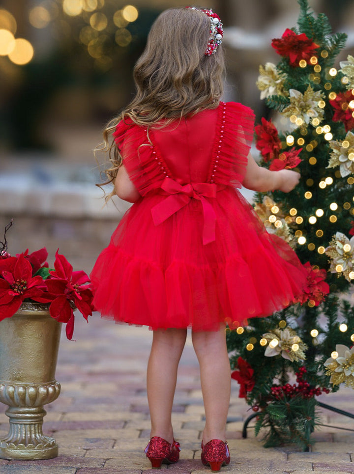 Mia Belle Girls Tulle Dress | Girls Winter Formal Dress