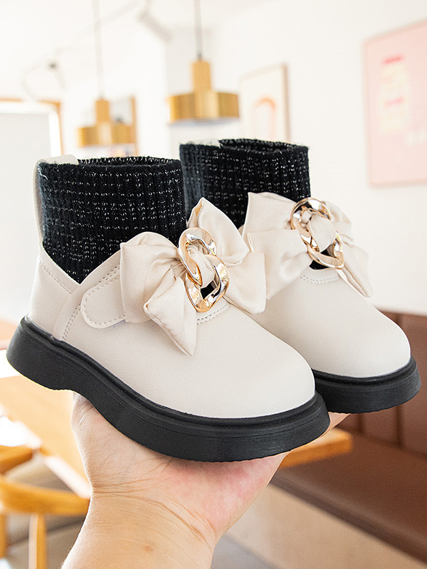 Shoes By Liv & Mia | Girls Satin Bow Sock Loafers | Boutique Shoes 