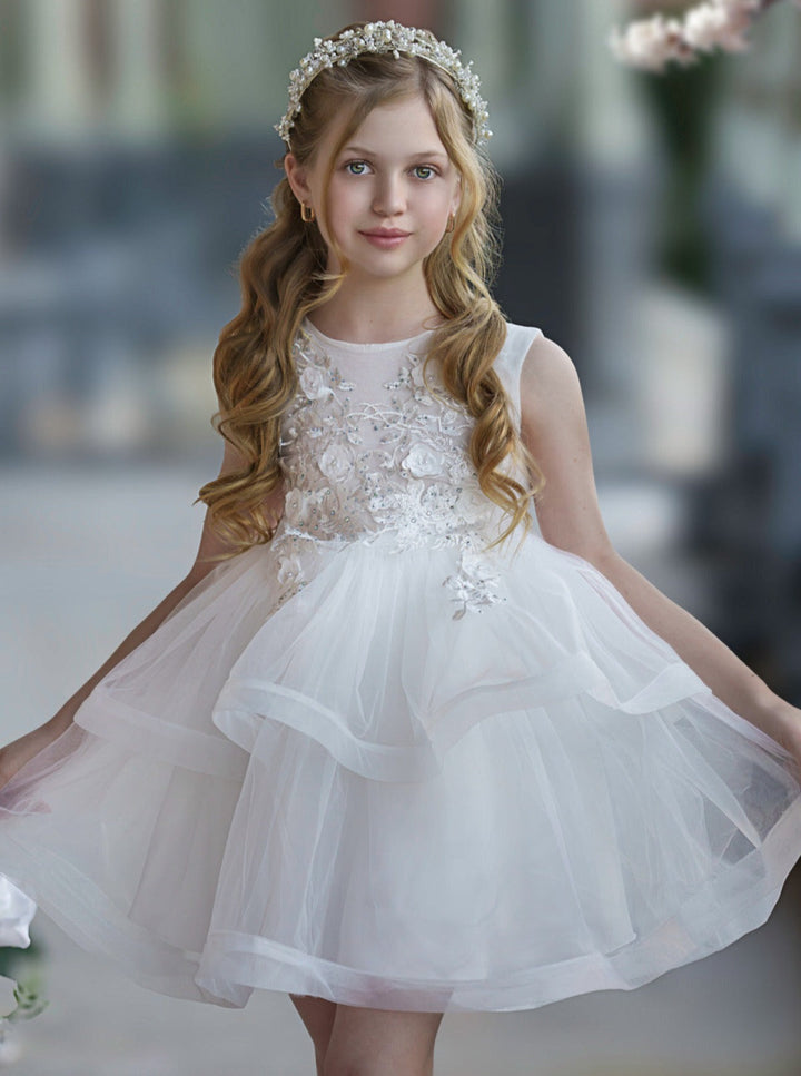 Mia Belle Girls Floral Communion Dress | Girls Communion Dresses