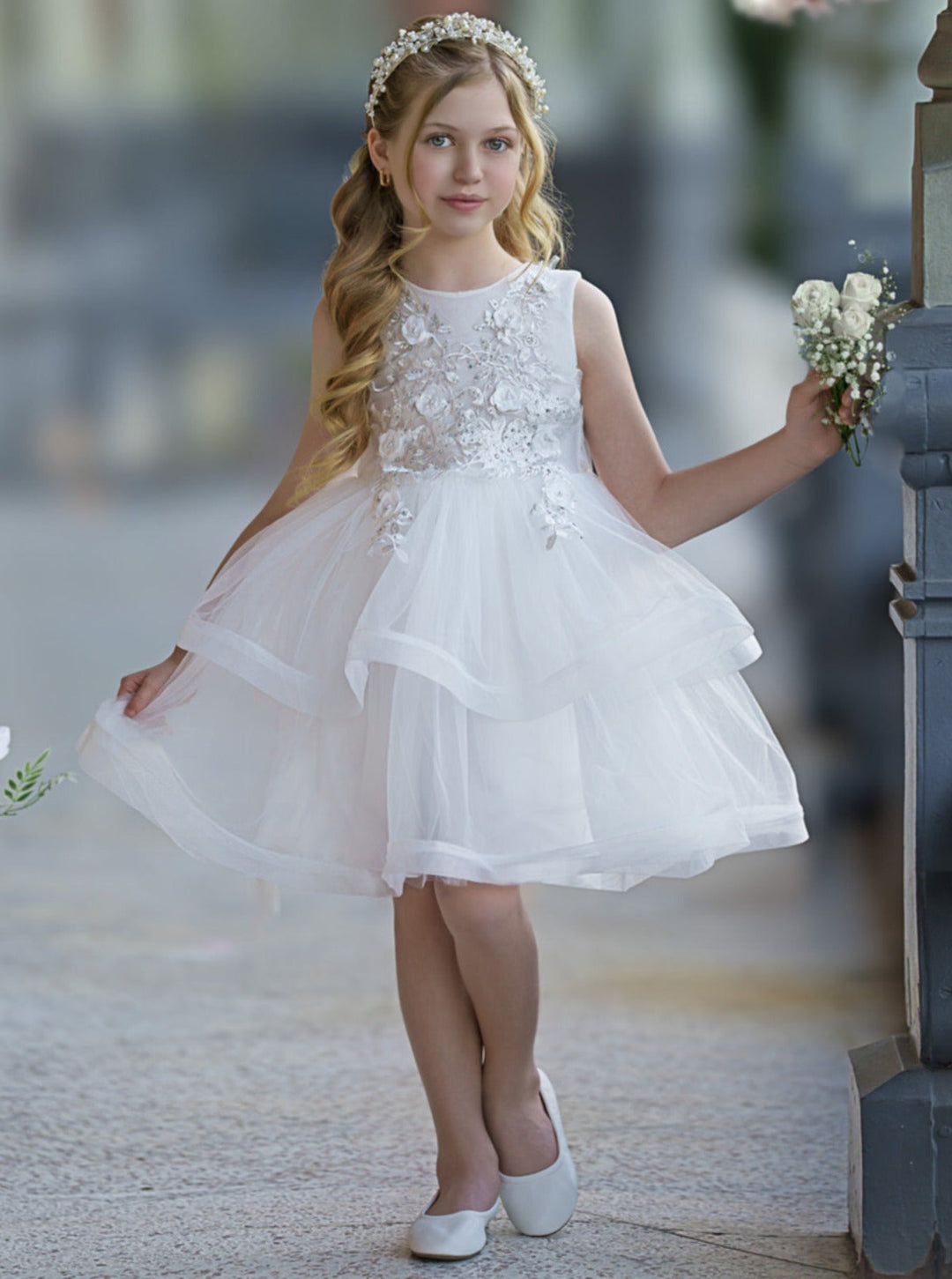 Mia Belle Girls Floral Communion Dress | Girls Communion Dresses