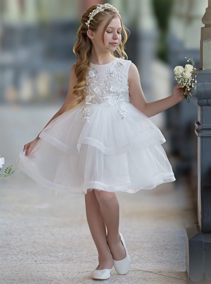 Mia Belle Girls Floral Communion Dress | Girls Communion Dresses