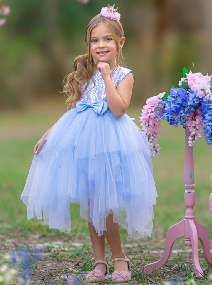 Mia Belle Girls Pastel Purple Tutu Gown | Girls Spring Formal Dresses