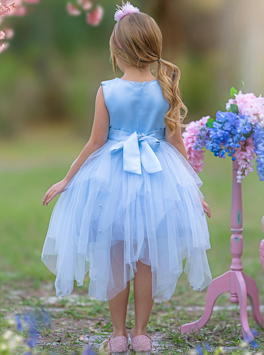 Mia Belle Girls Pastel Purple Tutu Gown | Girls Spring Formal Dresses