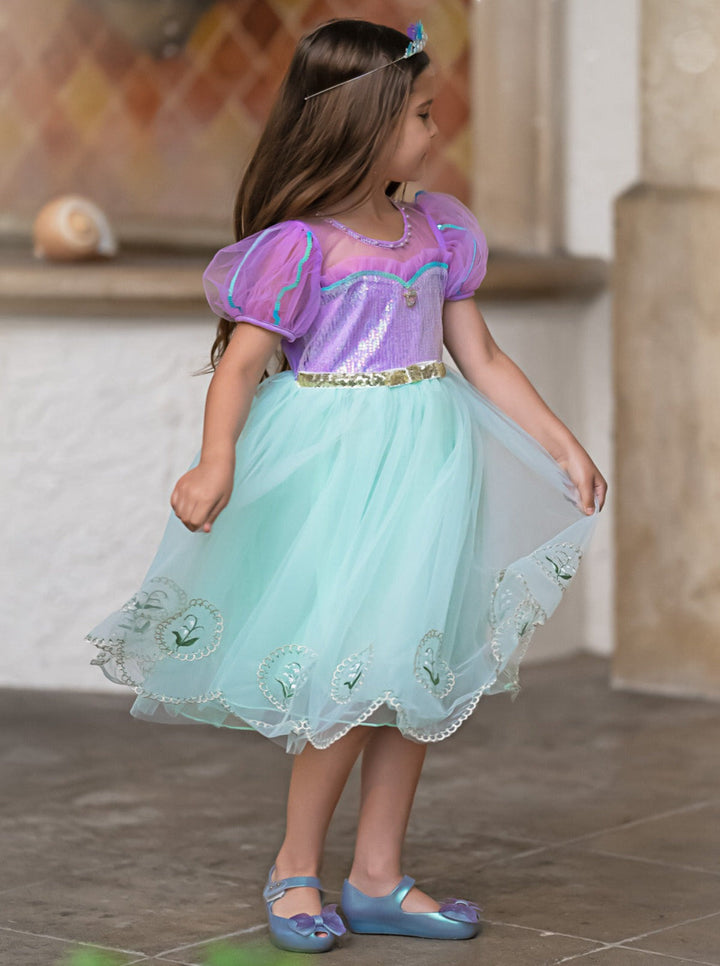 Dress-Up Princess Scallop Hem Tulle Dress