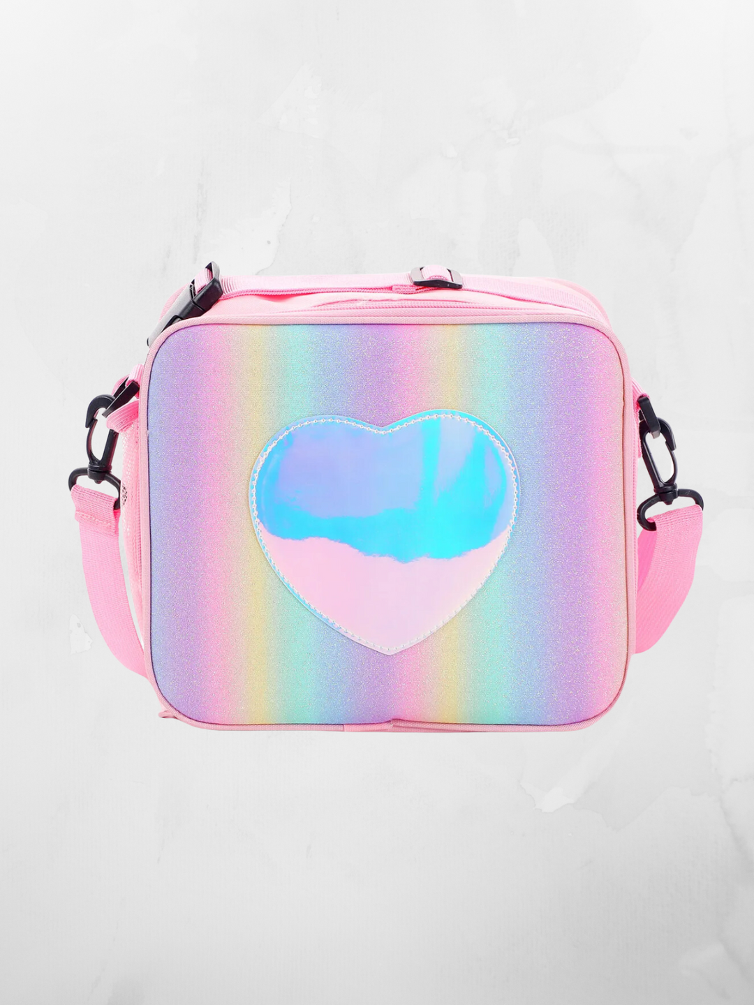 Holographic Heart - Cute and Spacious with Adjustable Strap Lunch Bag