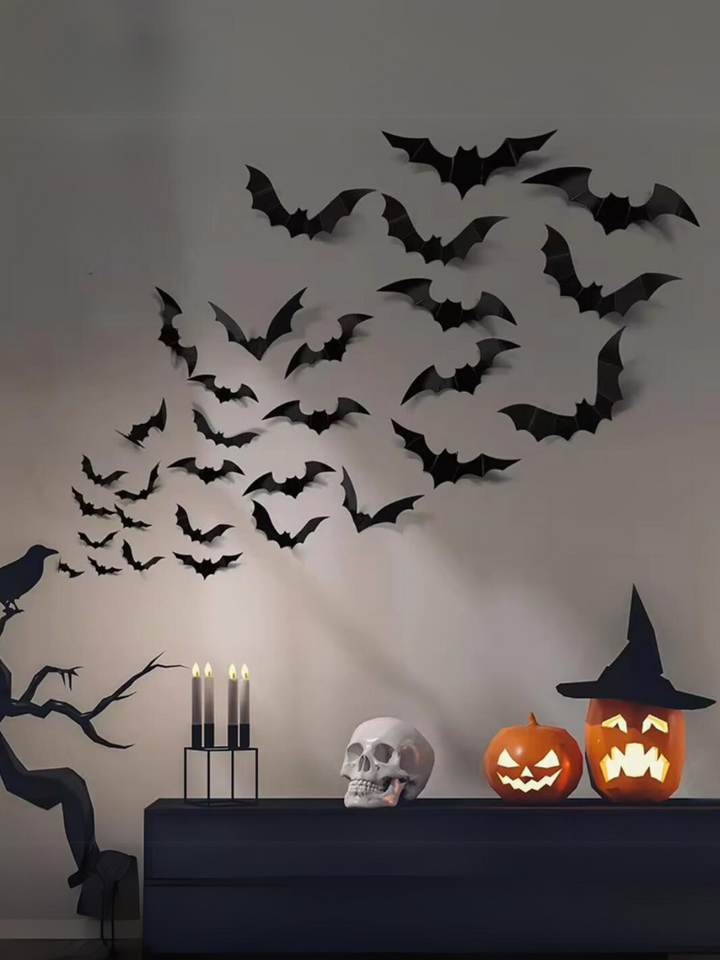 3D Halloween Bat Wall Decorations