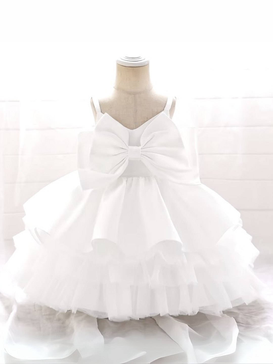 Elegant  Bow Layered Tulle Party Dress