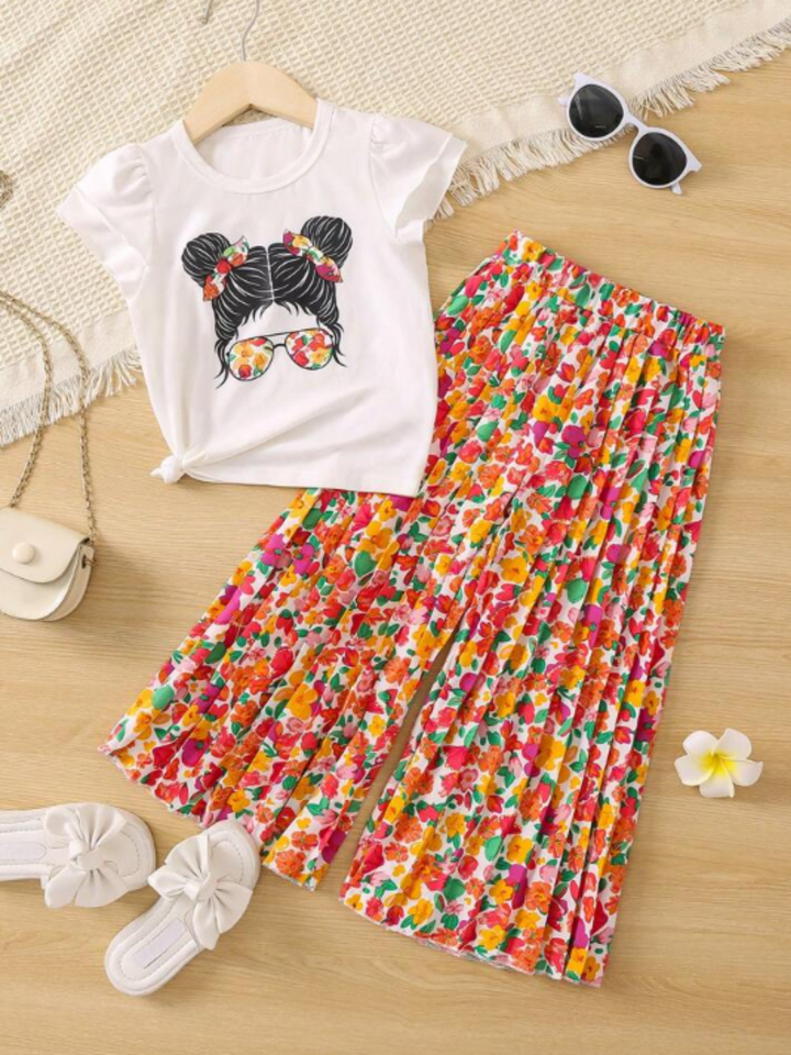 Mia Belle Girls Pleated Pants Set | Girls Summer Outfits