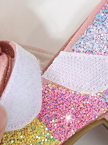 Girls Glitter Bowed Princess Shoes By Liv and Mia