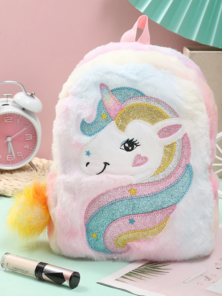 Back To School Accessories | Plush Unicorn Backpack | Mia Belle Girls