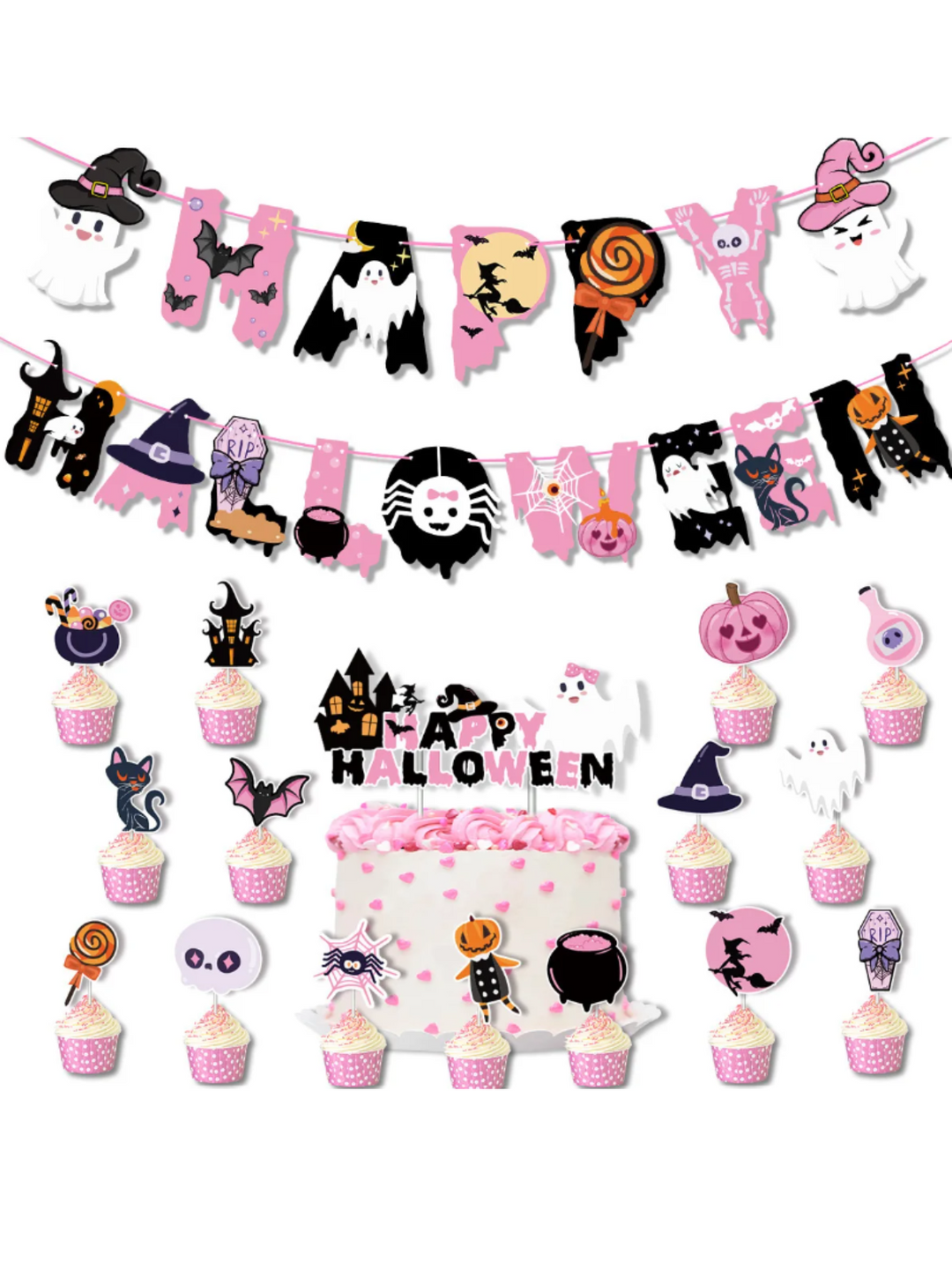 Cute Halloween Party Banner Spooky Decor for Your Haunted Celebration