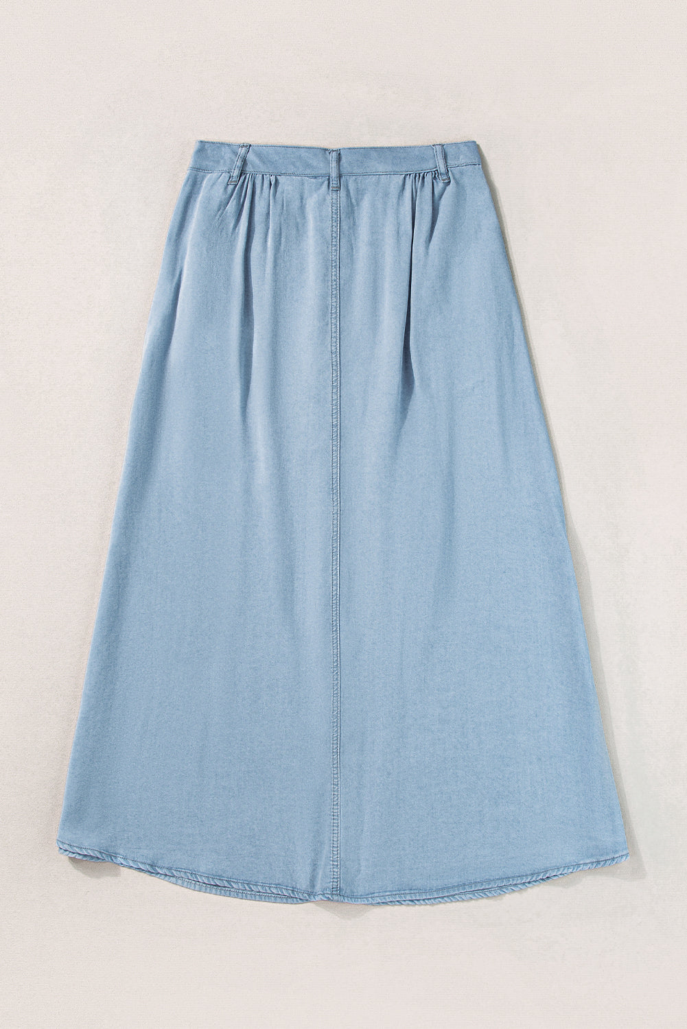 Womens  Fully Buttoned Long Denim Skirt