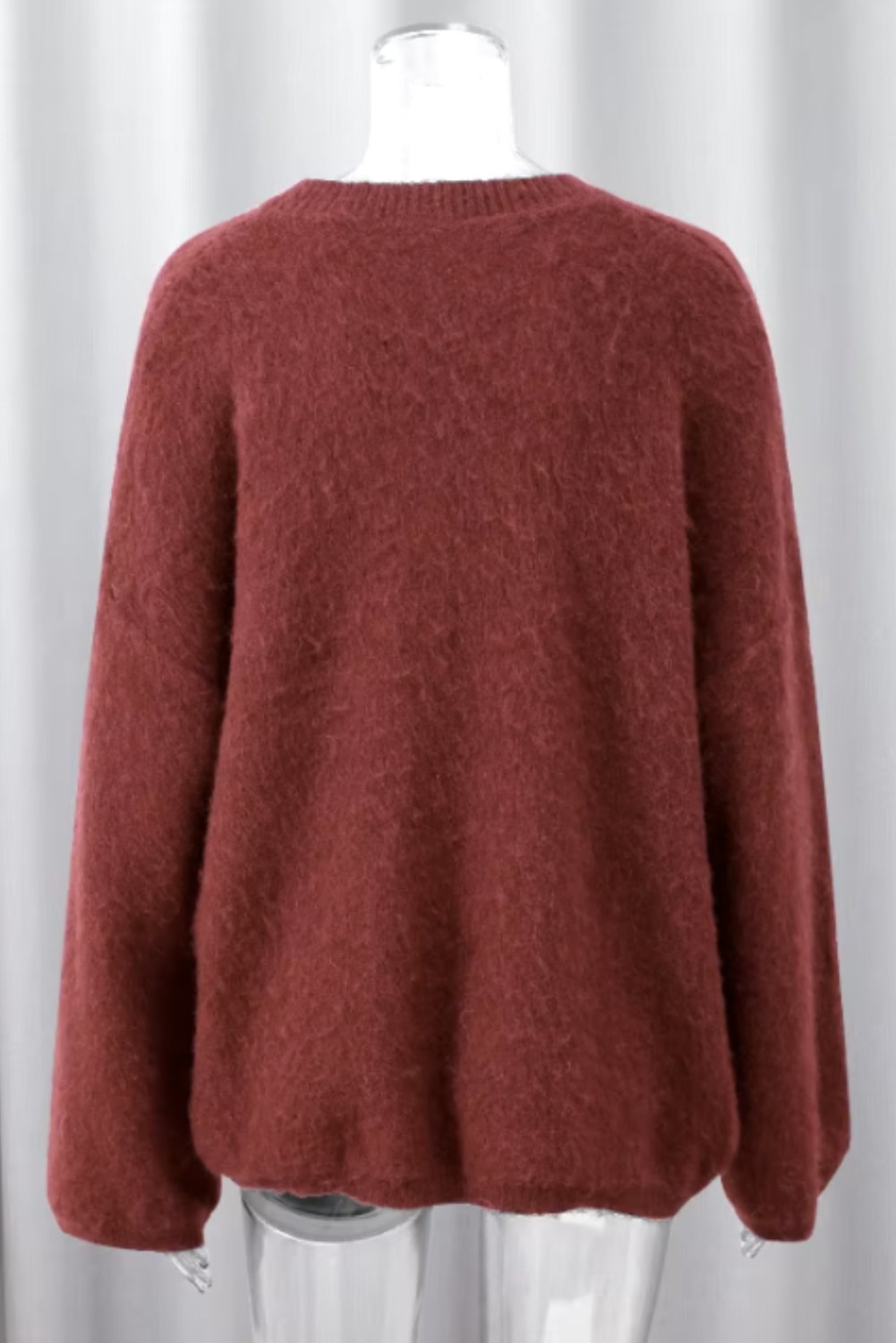 Womens Cozy Oversized Crewneck Sweater