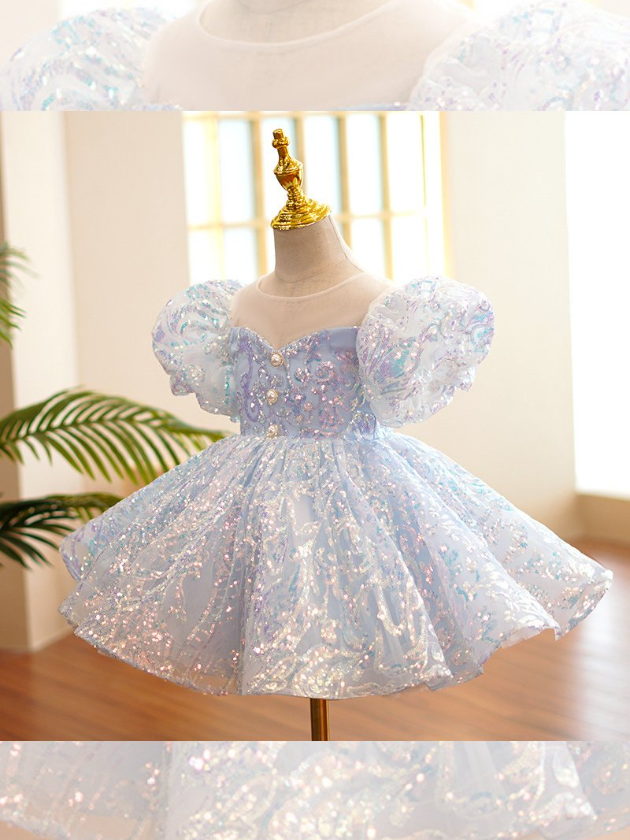 Mia Belle Girls Sequin Cupcake Princess Dress | Girls Formal Dress 