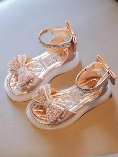 Sparkly Girls' Bow-Knot Glitter Sandals By Liv and Mia