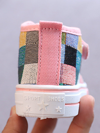 Back To School Shoes | Color Blocks Canvas Sneakers | Mia Belle Girls