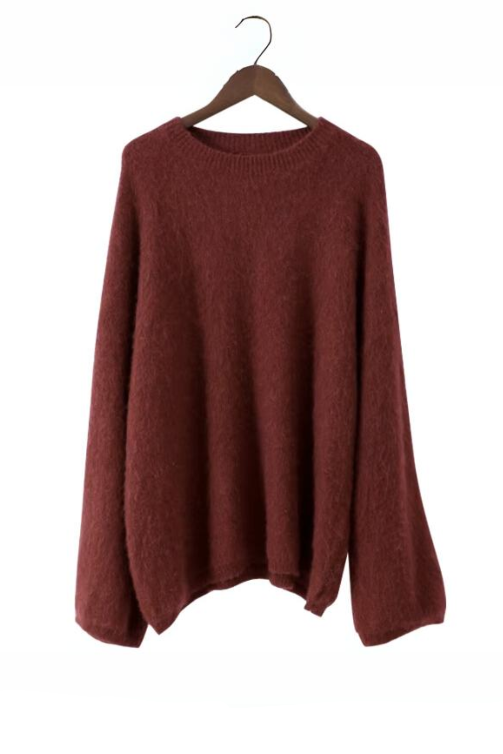 Womens Cozy Oversized Crewneck Sweater