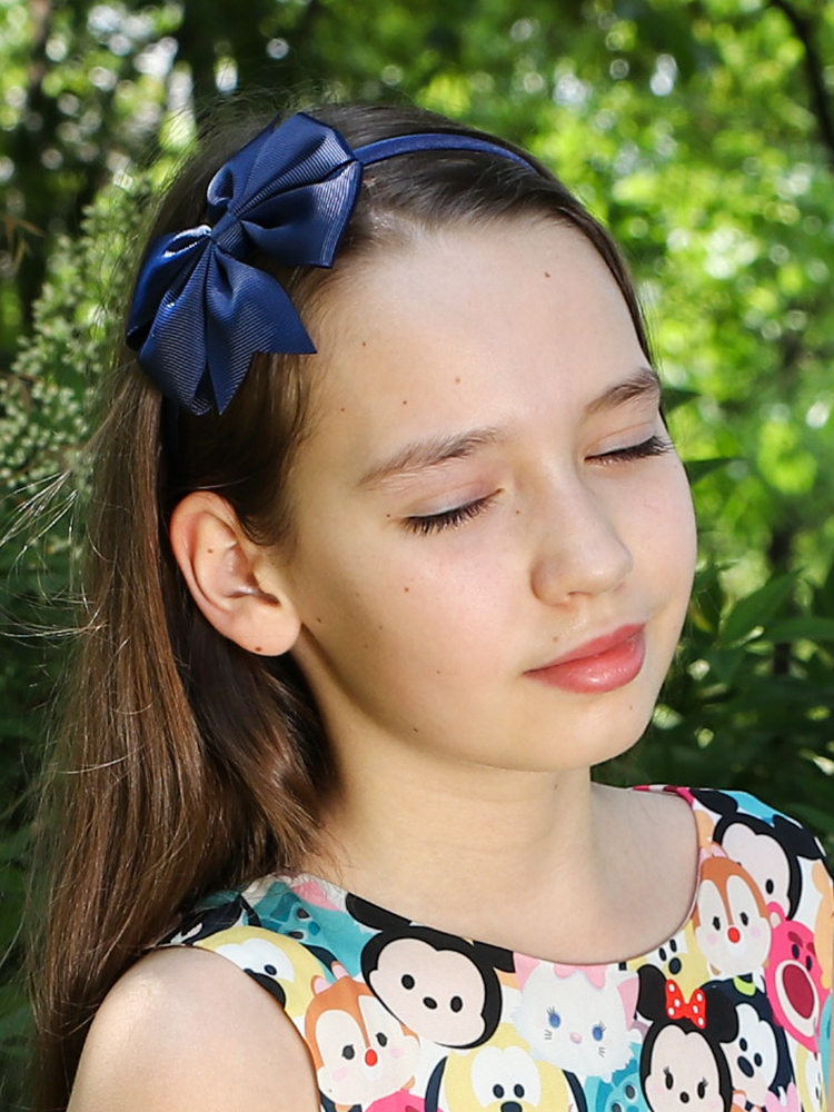 Girls 4 Inch Bow Hairband