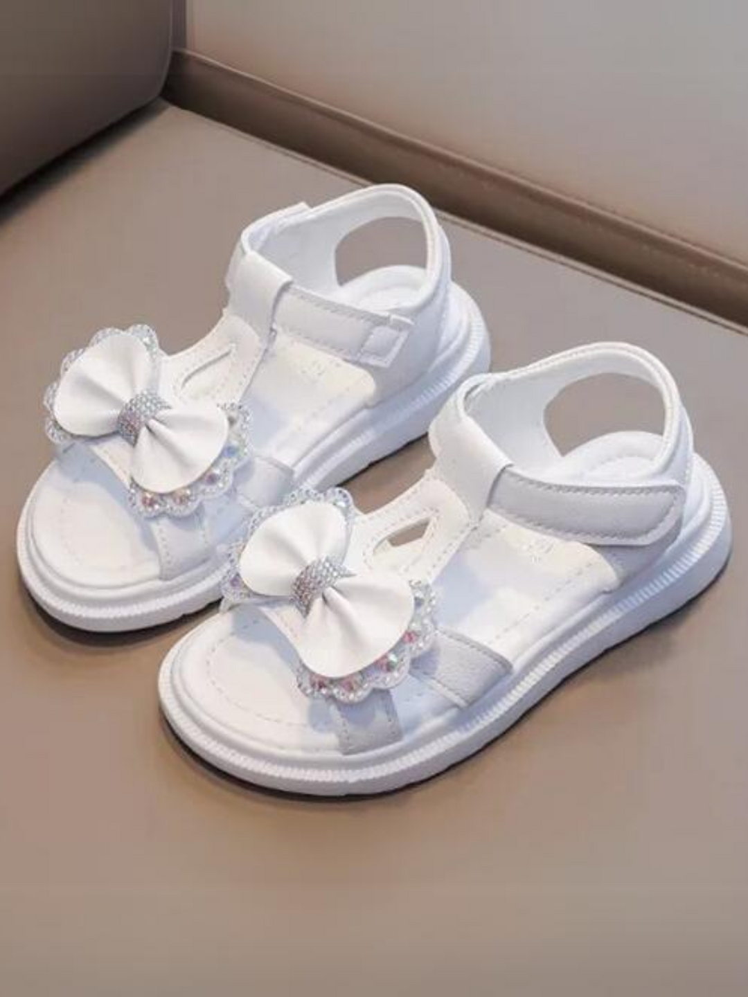 Mia Belle Girls Bow T-Strap Sandals | Shoes By Liv And Mia