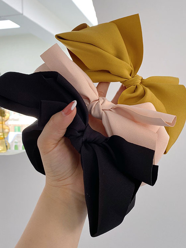 Little Girls Accessories | Silk Big Bow Headband - Mia Belle Girls 